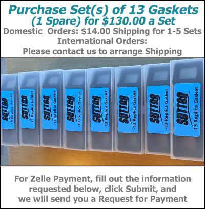 Purchase Set(s) of Replica Gaskets via Zelle